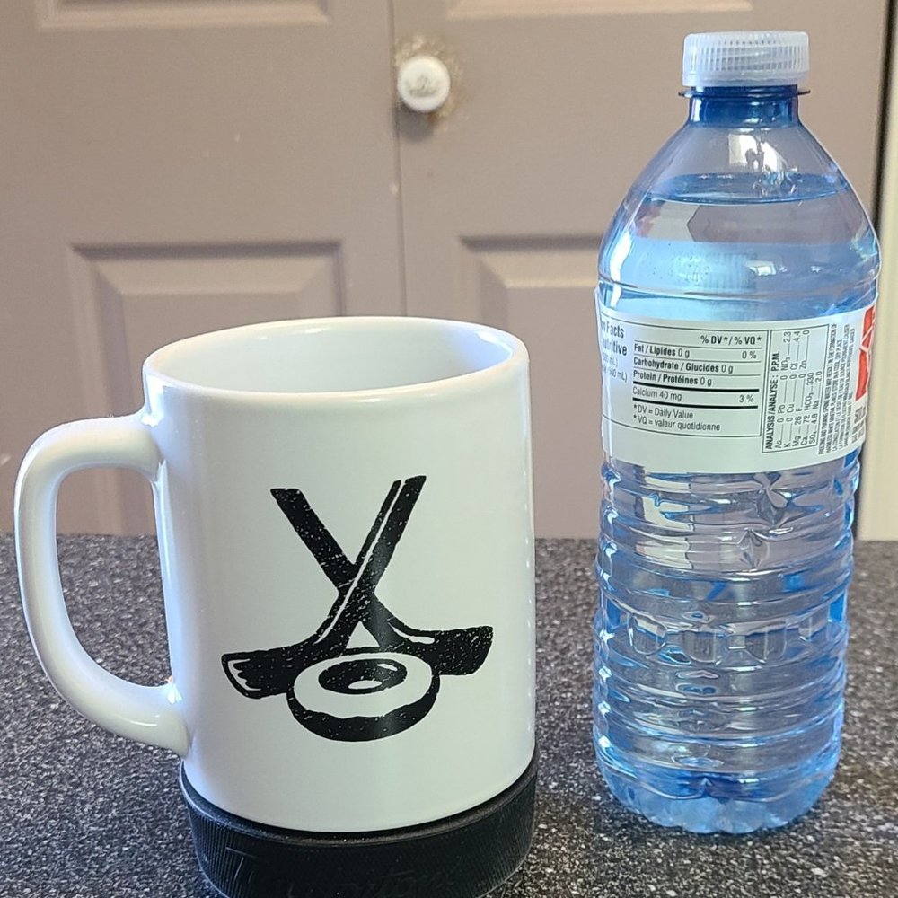 Tim Hortons Hockey Coffee Mug- Non-Slip Cup White Black 2018